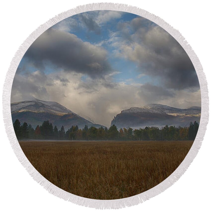 Big Sky Country Round Beach Towel featuring the photograph Blodgett Canyon by Idaho Scenic Images Linda Lantzy