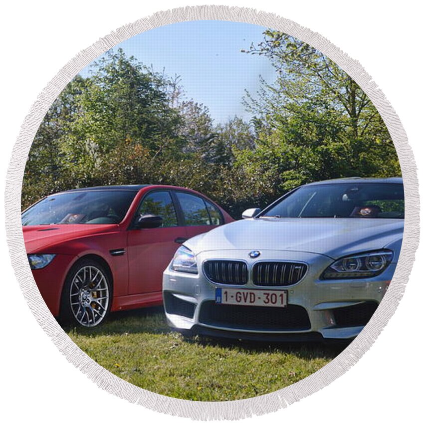 Bmw Round Beach Towel featuring the photograph BMW M6 Gran Coupe by Sportscars OfBelgium