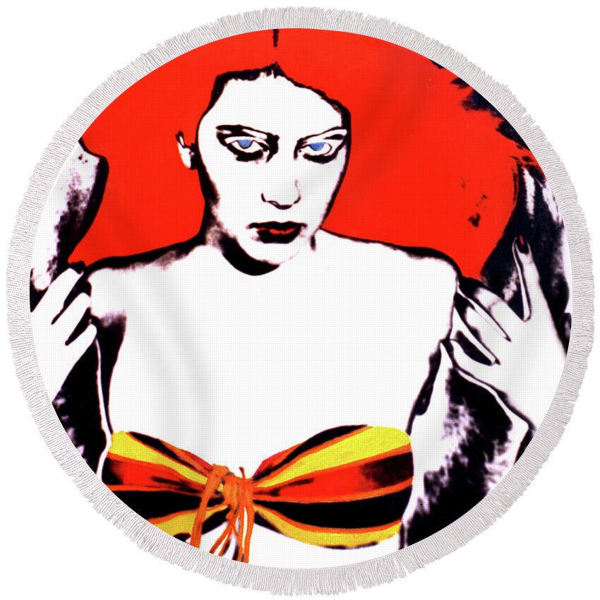 Hand Painted Round Beach Towel featuring the photograph Body Guard II by Joe Hoover