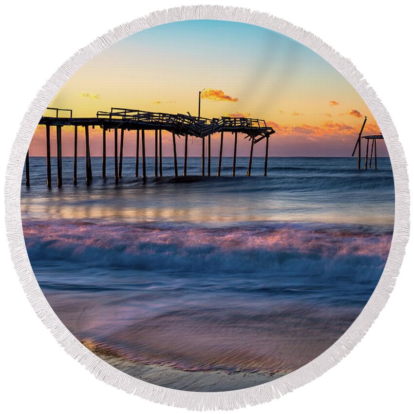 Ocean Round Beach Towel featuring the photograph Broken and Beautiful series # 3 by C Renee Martin