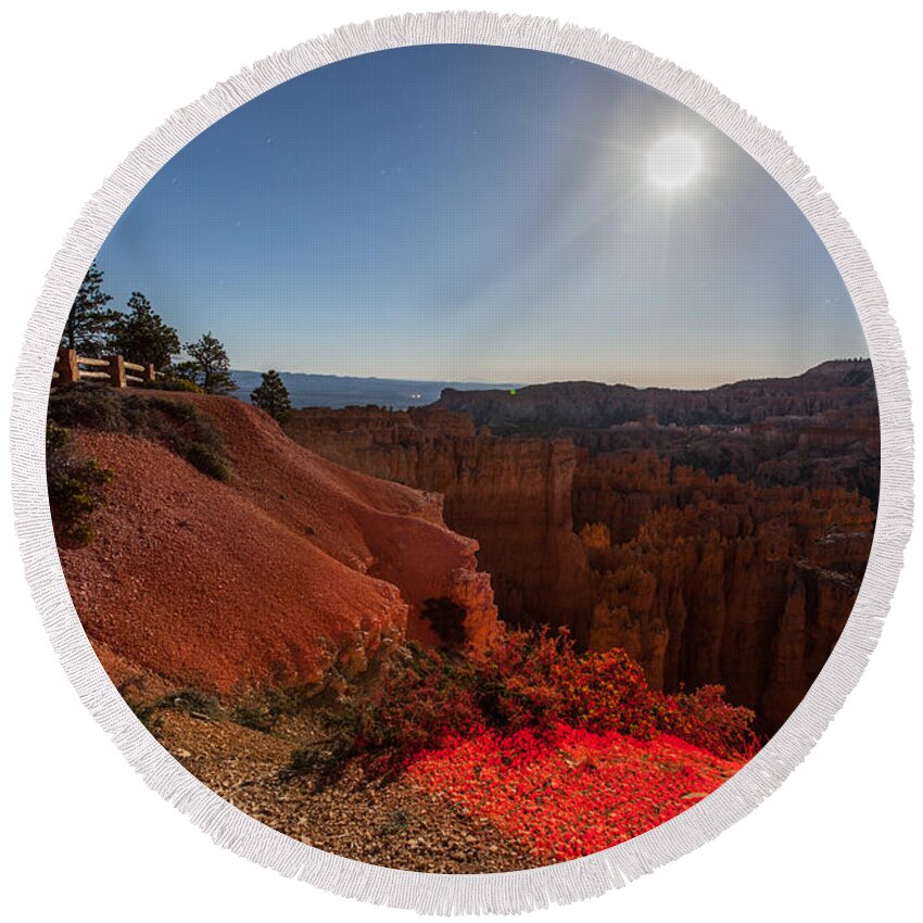 Landscape Round Beach Towel featuring the photograph Bryce 4456 by Michael Fryd
