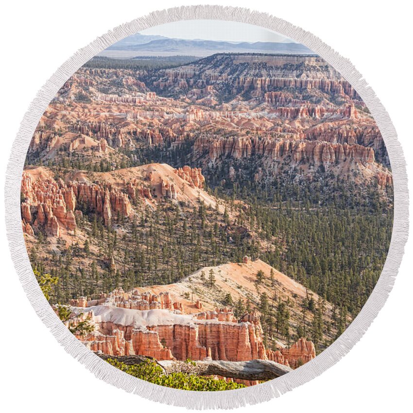 Canyon Round Beach Towel featuring the photograph Bryce Canyon National Park Views by James BO Insogna