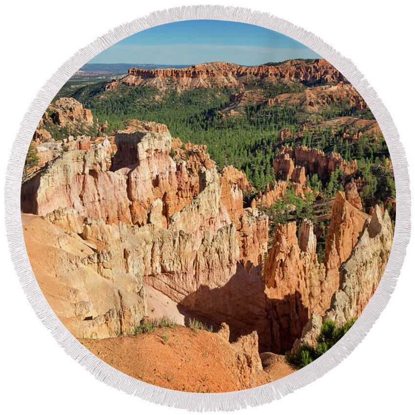 Nature Round Beach Towel featuring the photograph Bryce Canyon XIX by Ricky Barnard