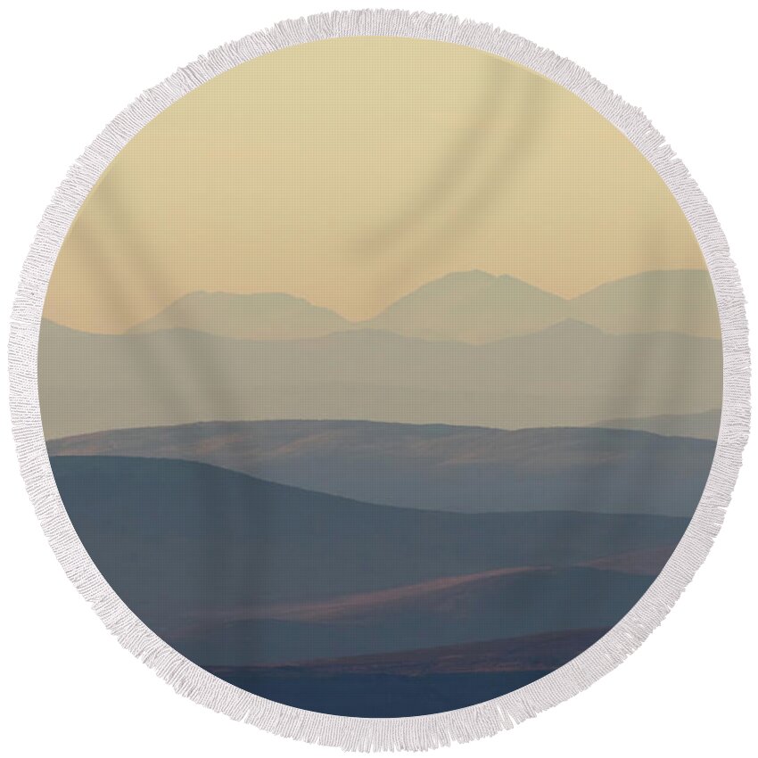 Sunset Round Beach Towel featuring the photograph Cairngorms Sunset by Pete Walkden