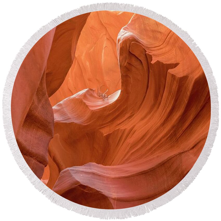 Antelope Canyon Round Beach Towel featuring the photograph Canyon Beauty by Jeanne May