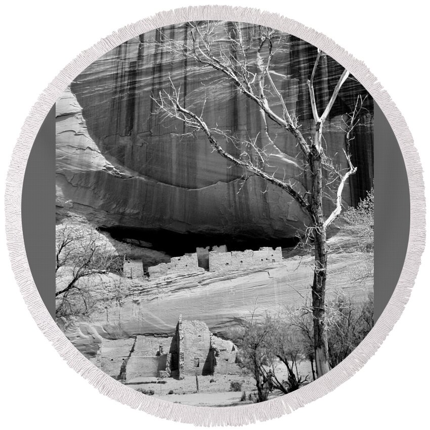 Canyon De Chelly Round Beach Towel featuring the photograph Canyon de Chelly 28 by JustJeffAz Photography