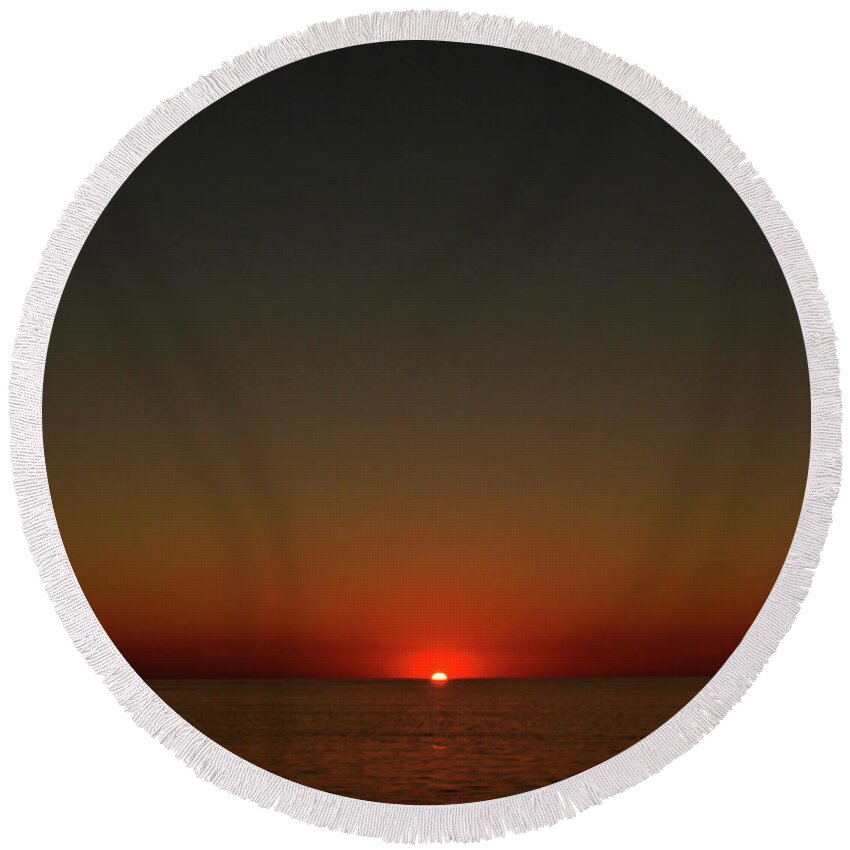  Round Beach Towel featuring the photograph Cape Cod Sun Drop by Garrett Sheehan