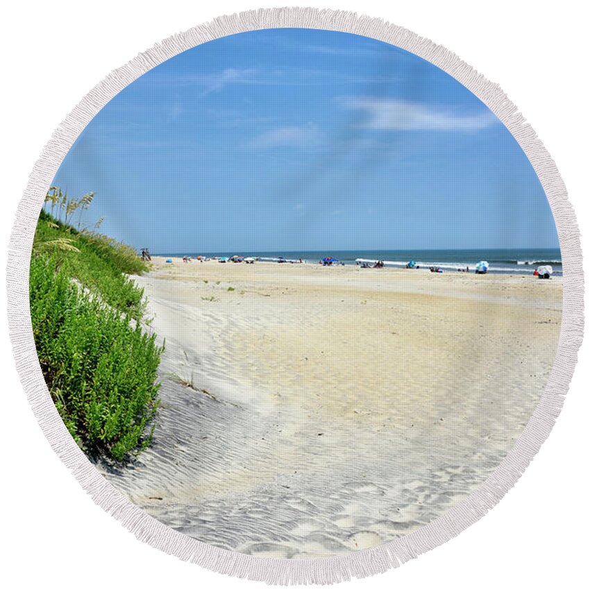 Cape Hatteras National Seashore Round Beach Towel featuring the photograph Cape Hatteras National Seashore by Brendan Reals