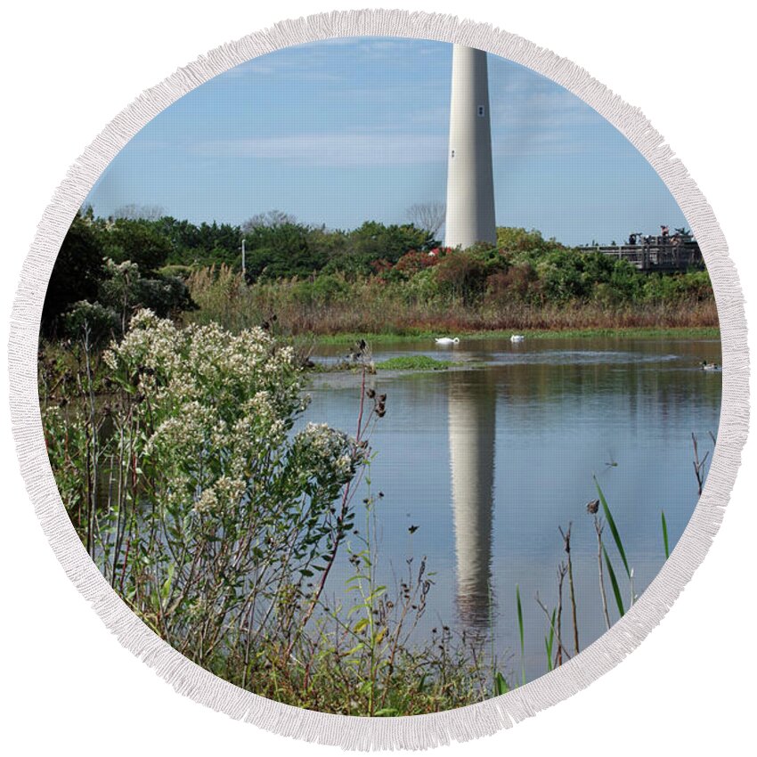 Cape May Round Beach Towel featuring the photograph Cape May Lighthouse II by Greg Graham