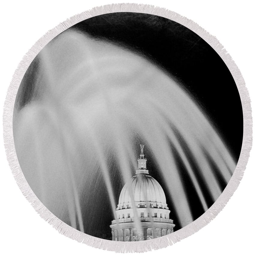Madison Round Beach Towel featuring the photograph Capital Stained by Todd Klassy