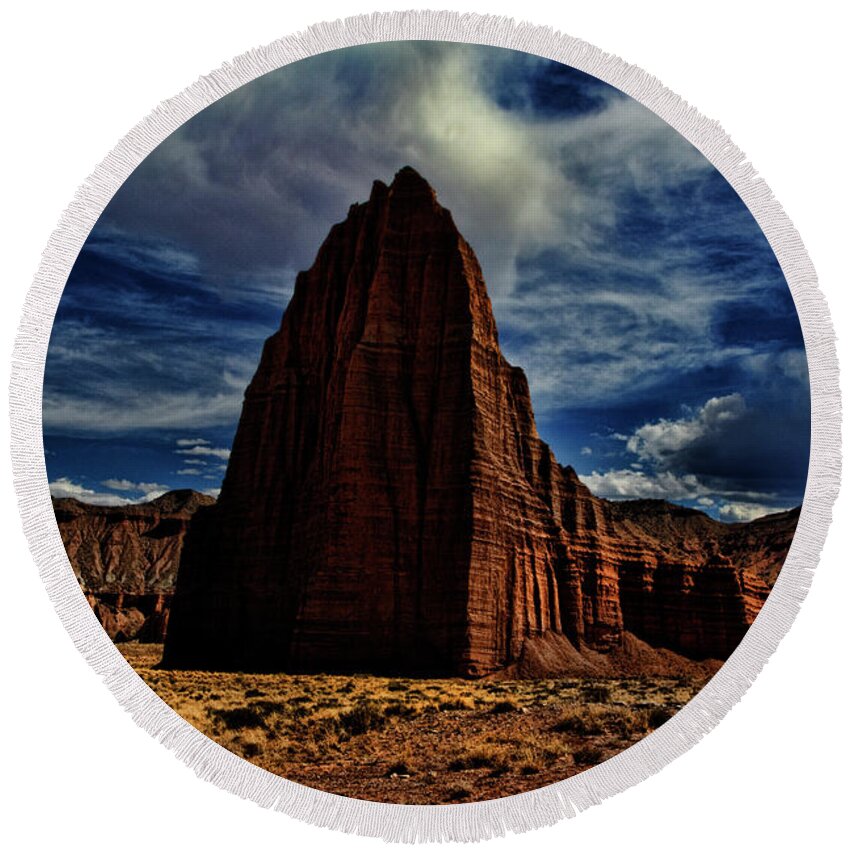  Round Beach Towel featuring the photograph Capitol Reef by Mark Smith
