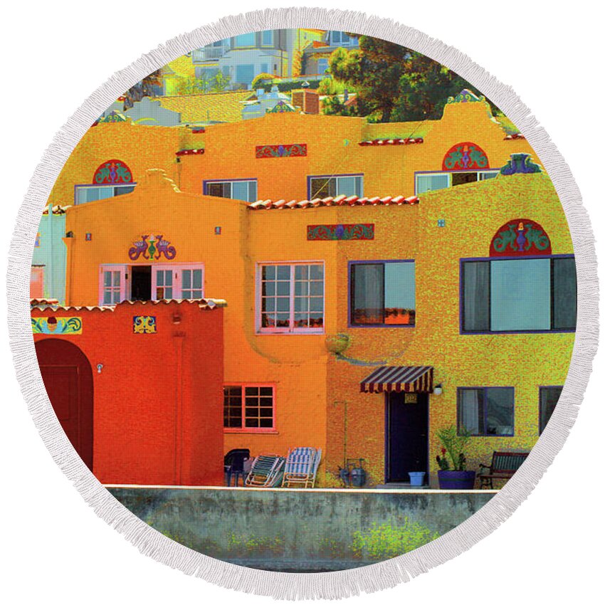Capitola Round Beach Towel featuring the photograph Capitola, CA by Eileen Gayle