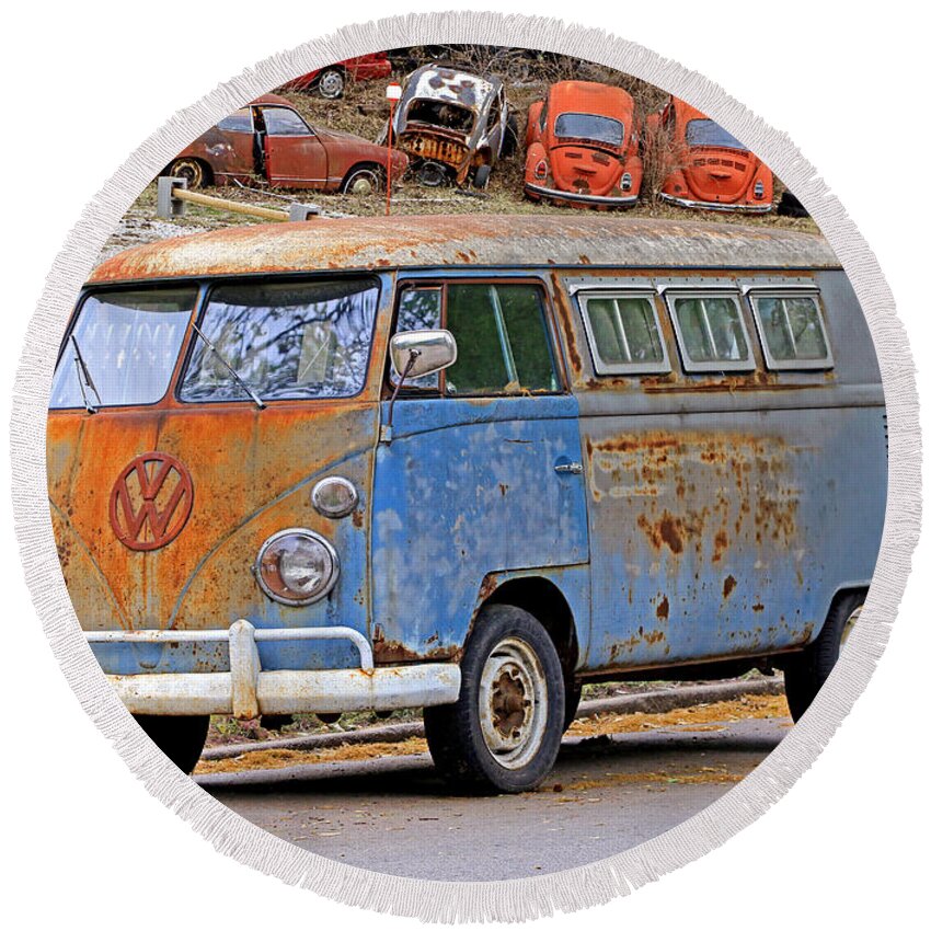 Vw Round Beach Towel featuring the photograph Classical Originality by Christopher McKenzie