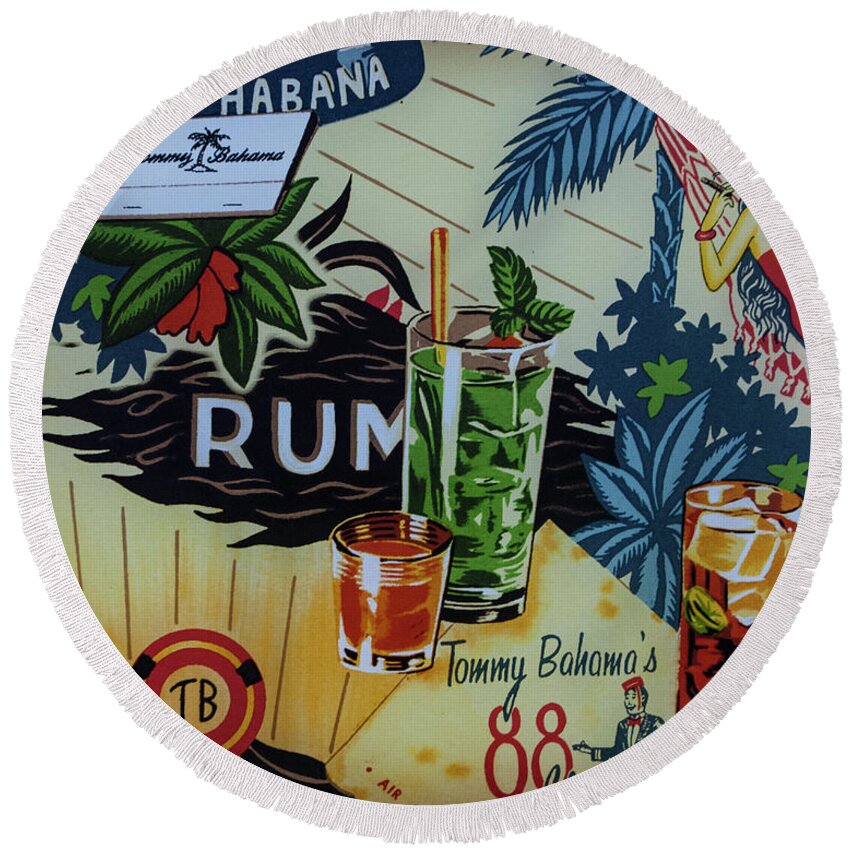 Tommy Bahama Round Beach Towel featuring the photograph Club Habana by Dale Powell