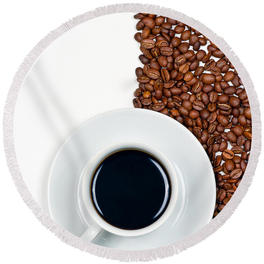 Aroma Round Beach Towel featuring the photograph Coffee by Gert Lavsen