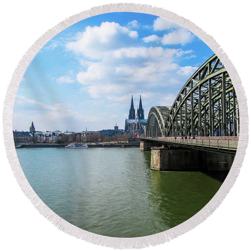 Cologne Round Beach Towel featuring the photograph Cologne by Cesar Vieira