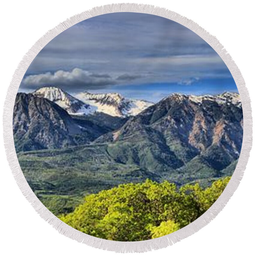  Round Beach Towel featuring the photograph Colorado West Elk Range by Adam Jewell