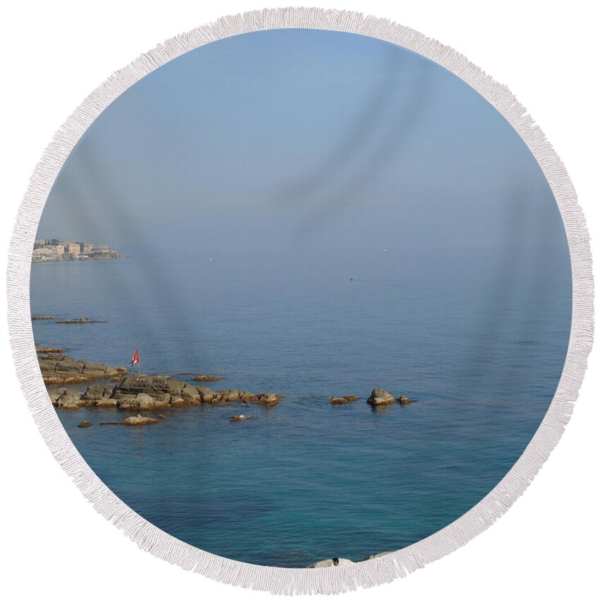 Sea Round Beach Towel featuring the photograph Colours by Yohana Negusse