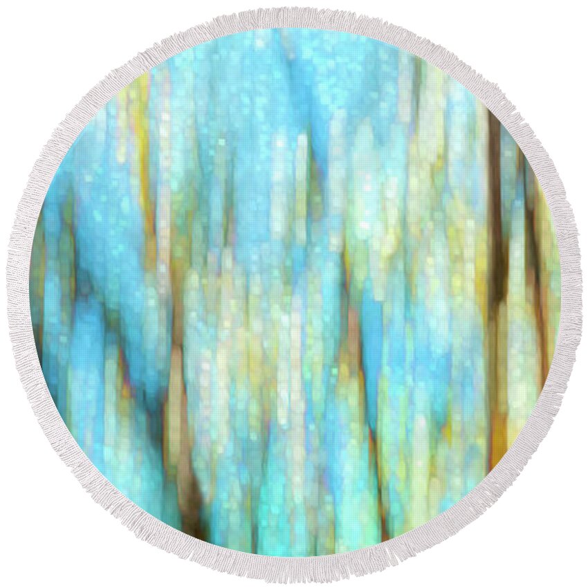 Abstract Round Beach Towel featuring the photograph Columbia River Abstract by Theresa Tahara