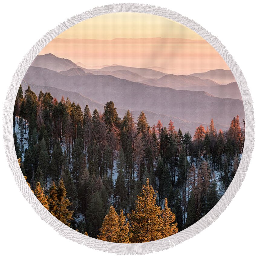 California Round Beach Towel featuring the photograph Convergent Colors. by Wasim Muklashy