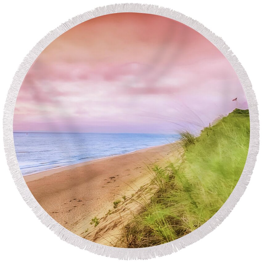 Beach Round Beach Towel featuring the photograph Cook's Side of LeCounts by Heather Hubbard