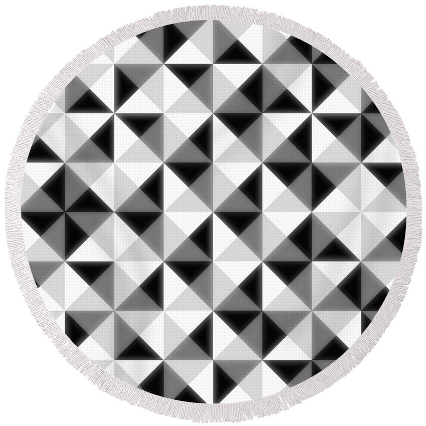 Square Abstract Round Beach Towels