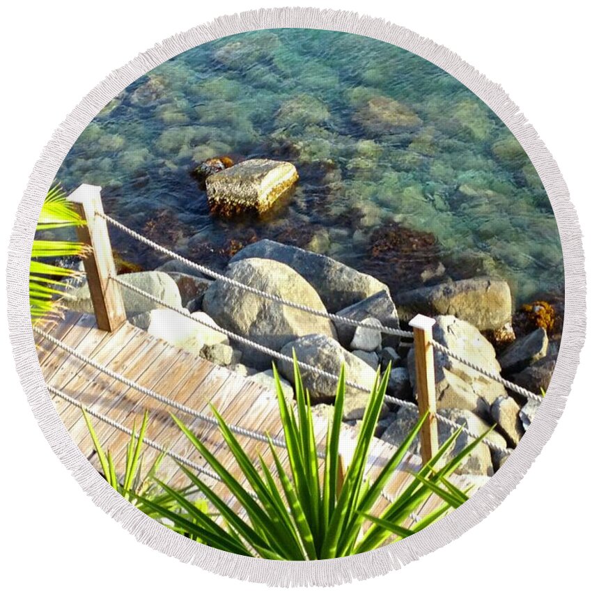 Sea Round Beach Towel featuring the photograph Crystal Clear by Beth Saffer
