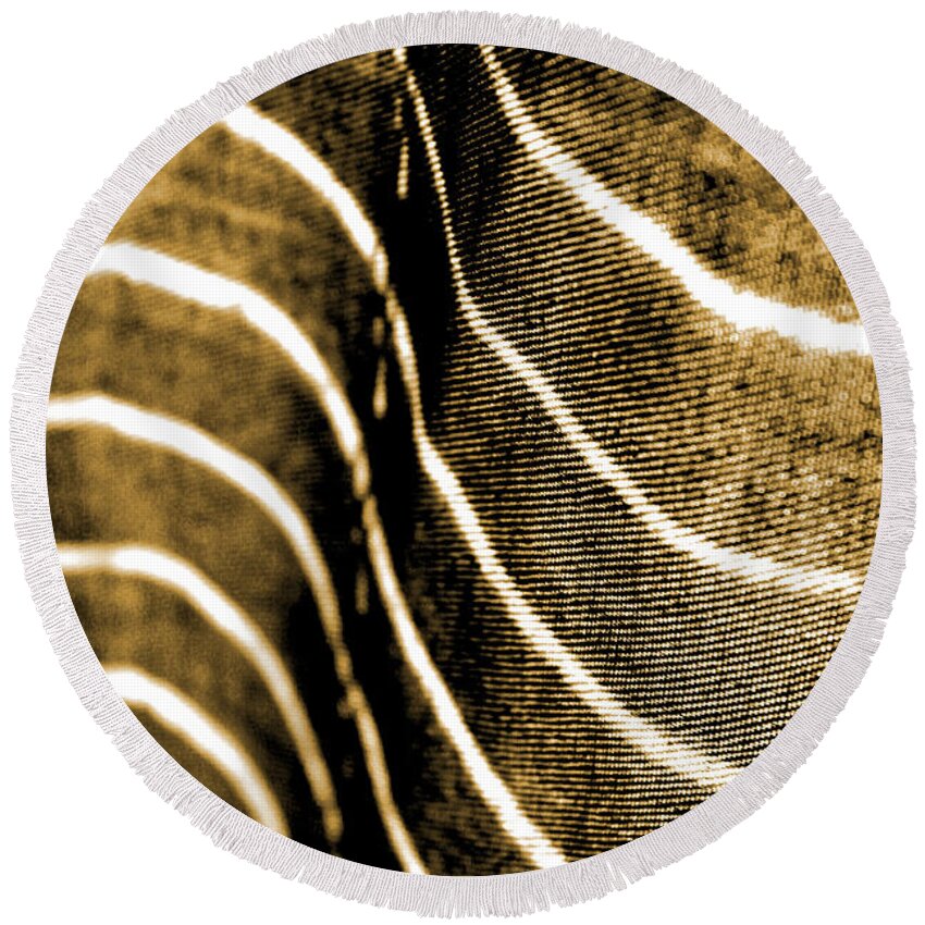 Abstract Round Beach Towel featuring the photograph Curves and Folds by Todd Blanchard