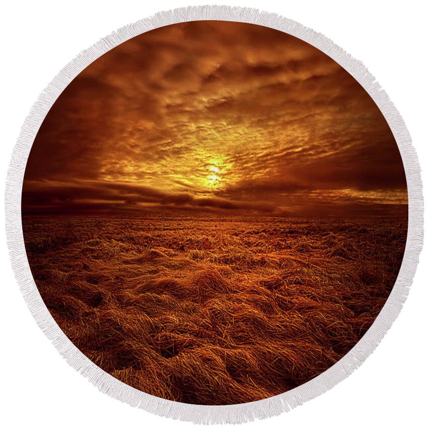 Clouds Round Beach Towel featuring the photograph Dare I Hope by Phil Koch