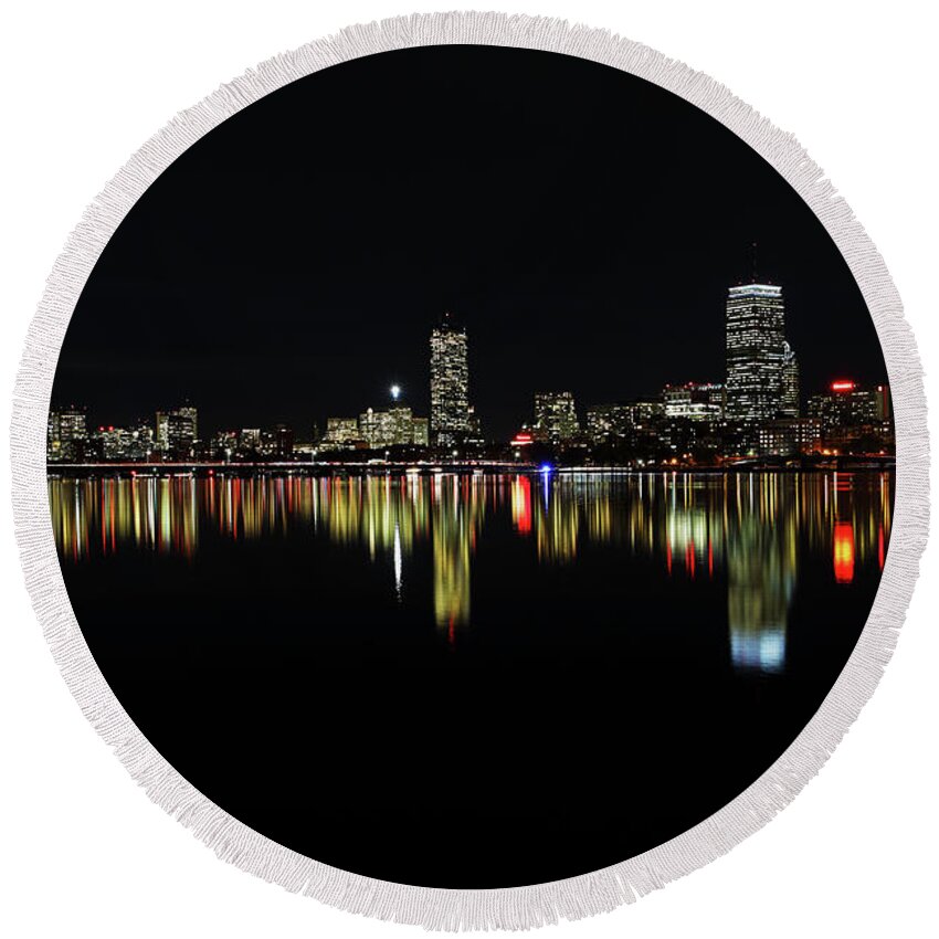 Boston Round Beach Towel featuring the photograph Dark As Night by Juergen Roth
