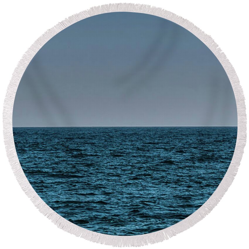 Sea Round Beach Towel featuring the photograph Deep Blue by Nick Bywater