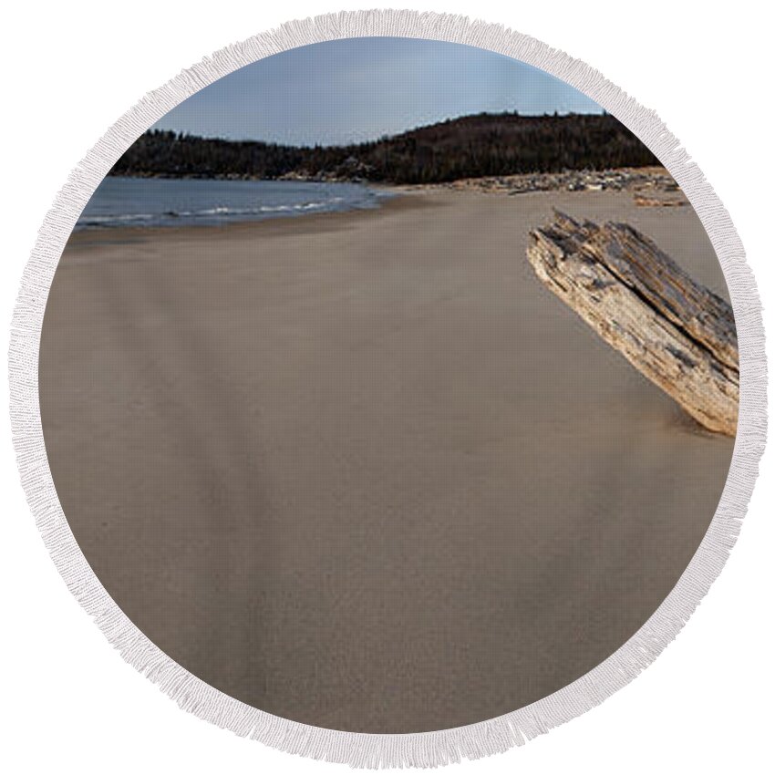 Water Round Beach Towel featuring the photograph Defiant  by Doug Gibbons
