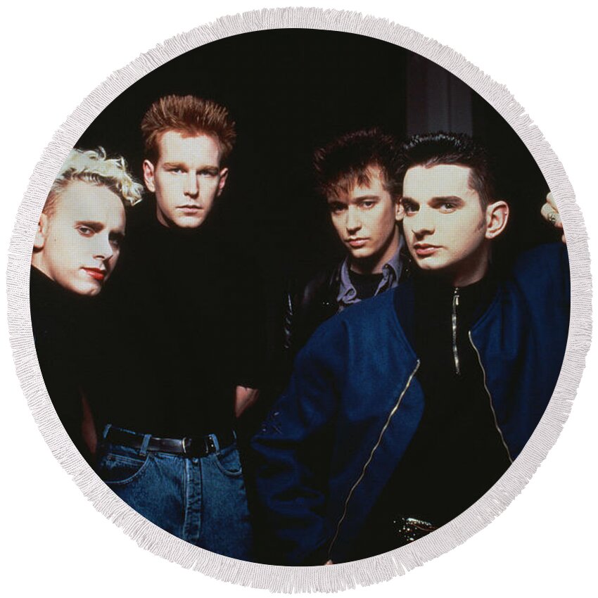 Depeche Mode Round Beach Towel featuring the photograph Depeche Mode by Oleg Konin