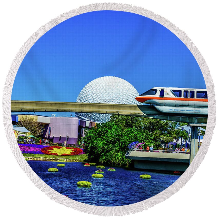 Walt Disney World Round Beach Towel featuring the photograph Florida #2 by Buddy Morrison