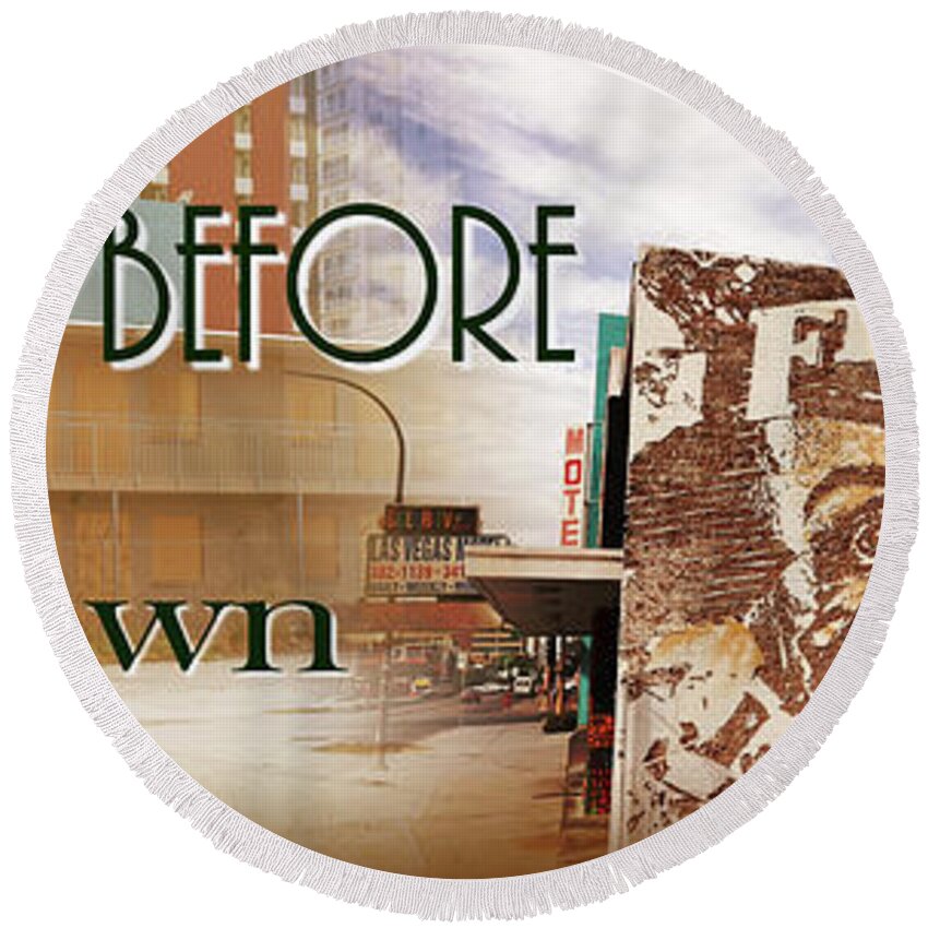  Round Beach Towel featuring the photograph Downtown Before and Downtown After by Carl Wilkerson