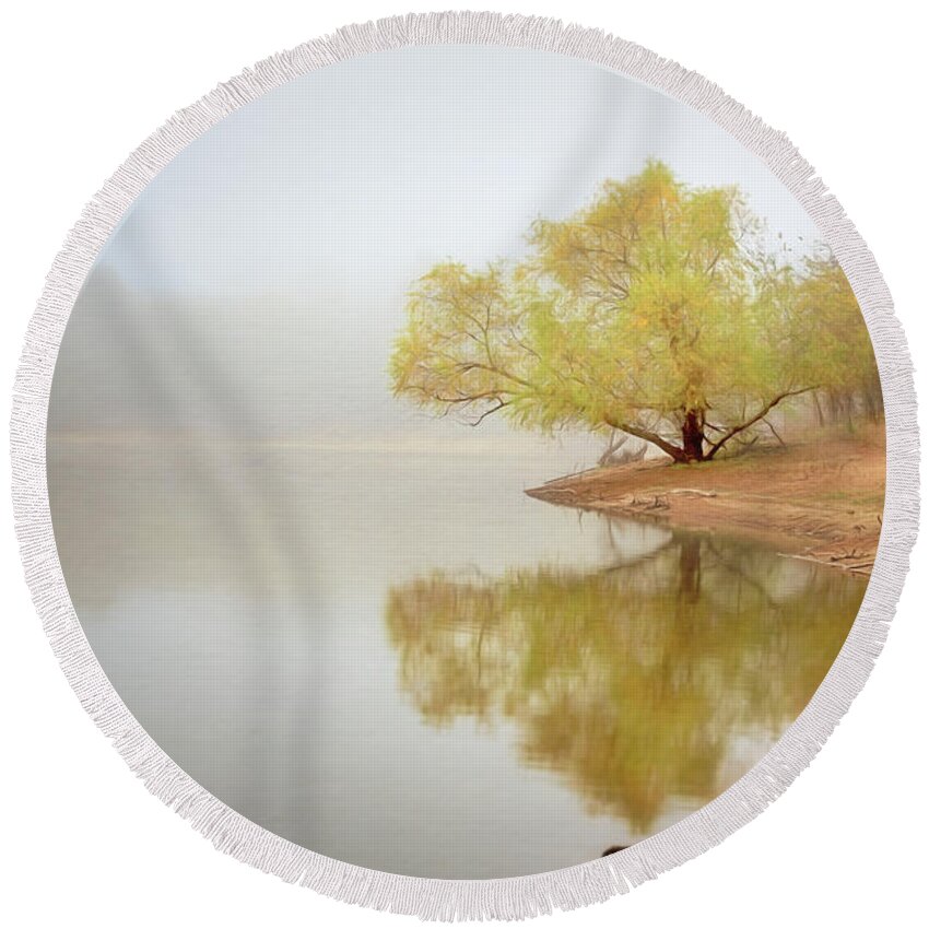 Background Round Beach Towel featuring the photograph Dream Tree by Robert FERD Frank