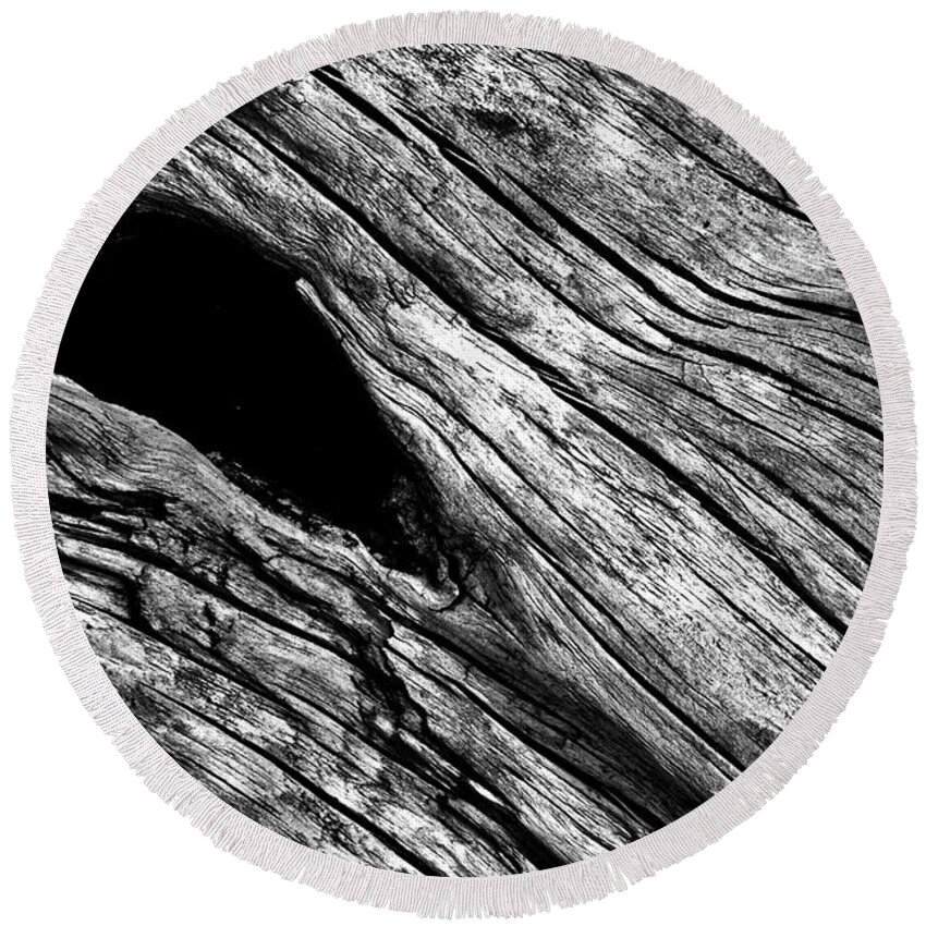 Driftwood Round Beach Towel featuring the photograph Driftwood by Stuart Litoff