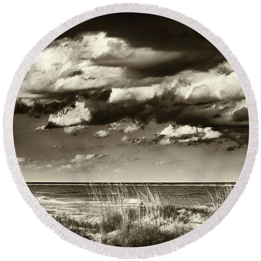 Landscape Round Beach Towel featuring the photograph Dunes by Joe Shrader