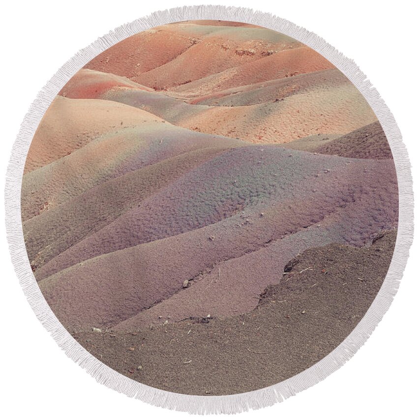 Jenny Rainbow Fine Art Photography Round Beach Towel featuring the photograph Earth Bodyscape. Natural Abstract 6 by Jenny Rainbow