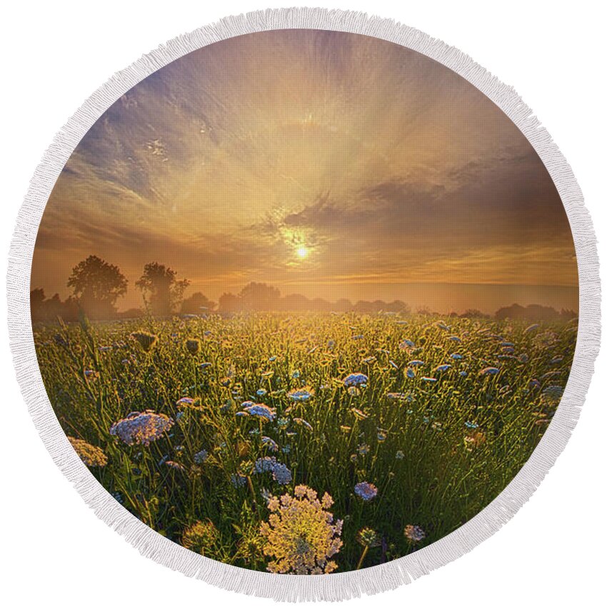Summer Round Beach Towel featuring the photograph Echos The Sound Of Silence by Phil Koch