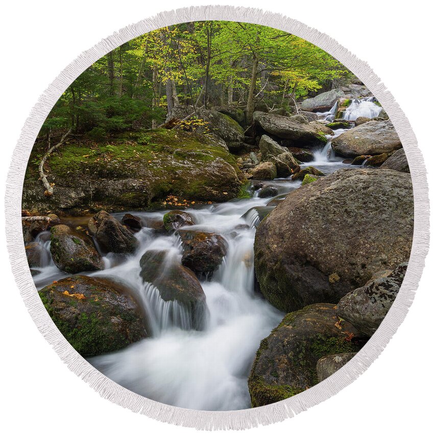 Square Round Beach Towel featuring the photograph Ellis River New Hampshire Square by Bill Wakeley