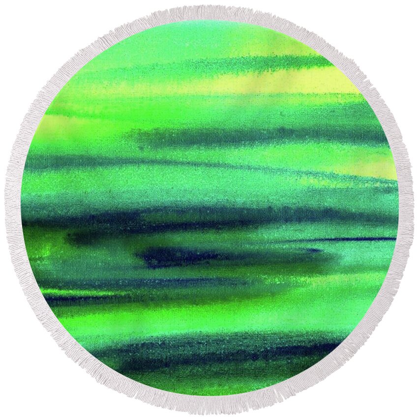 Abstract Landscape Round Beach Towels