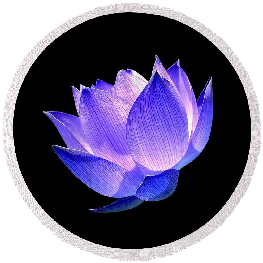 Lotus Flower Round Beach Towels