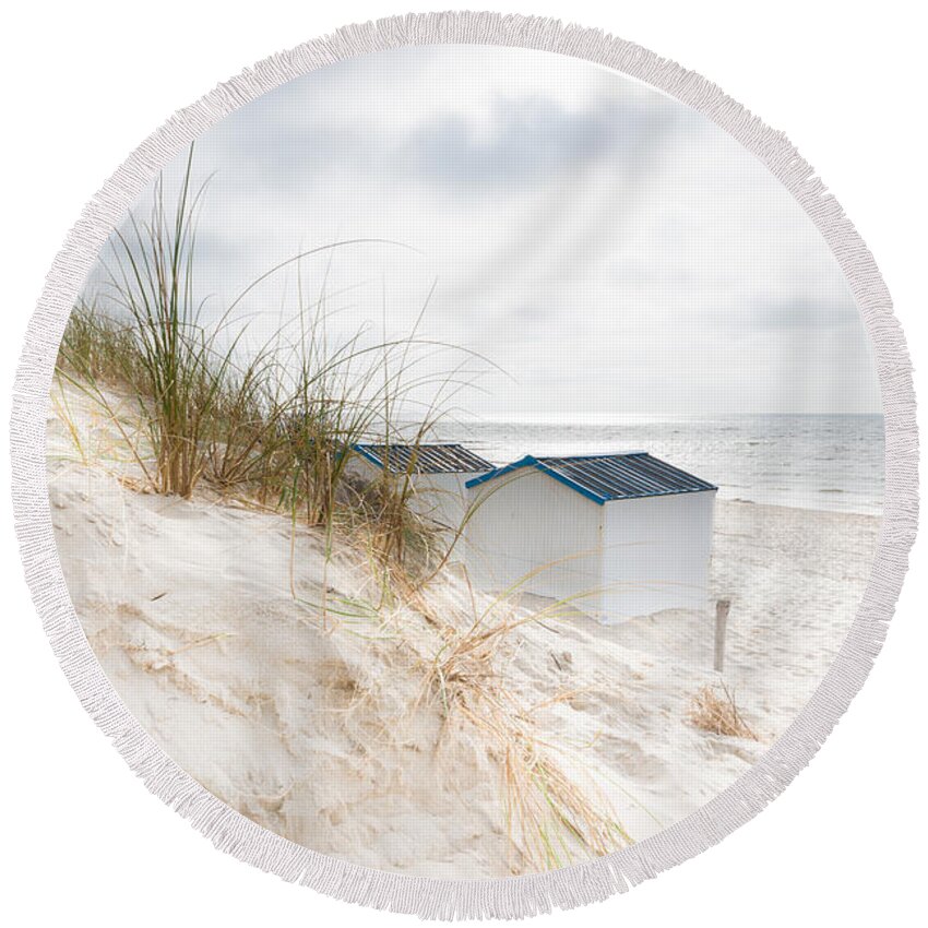 De Koog Round Beach Towel featuring the photograph Entrance by Hannes Cmarits