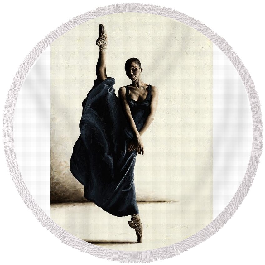 Dance Round Beach Towel featuring the painting Equilibrium by Richard Young