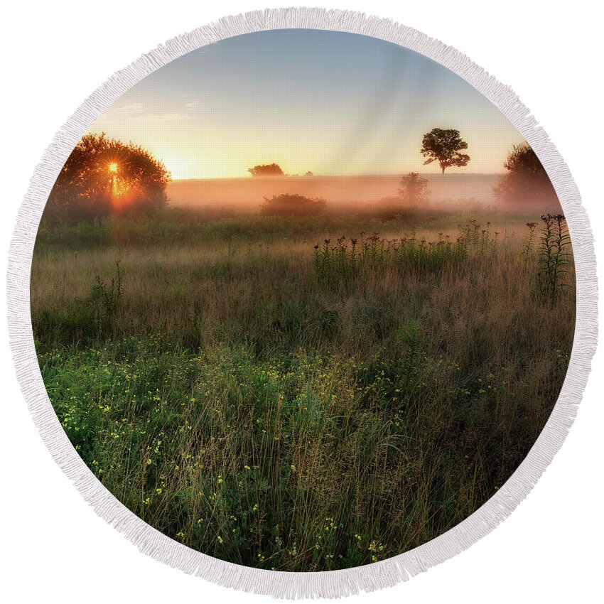 Square Round Beach Towel featuring the photograph Ethereal Sunrise Square by Bill Wakeley