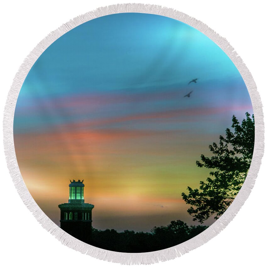 Tower Round Beach Towel featuring the photograph Fantasy World by June Marie Sobrito