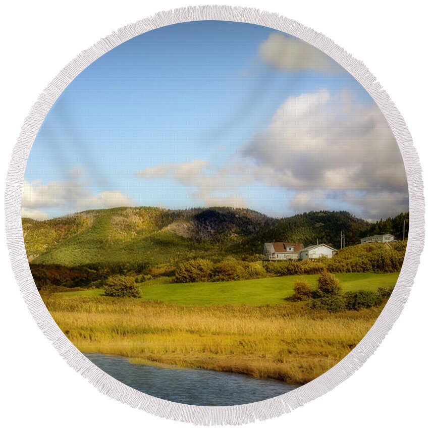Cape Breton Round Beach Towel featuring the photograph Finlay Point by Ken Morris