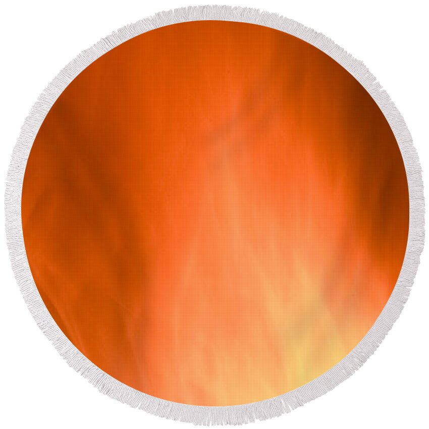 Flames Background Round Beach Towel featuring the photograph Fire flames abstract background by Michalakis Ppalis