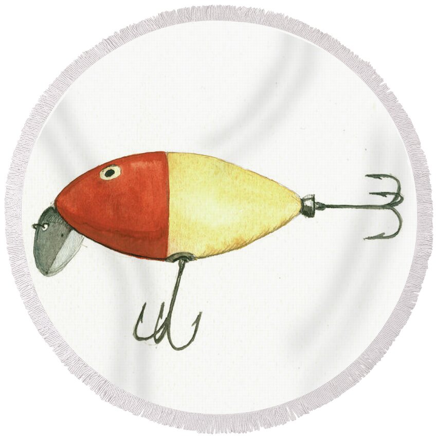 Fishing Lure Round Beach Towels for Sale - Pixels Merch